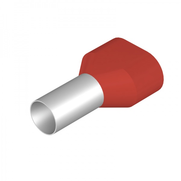 9018880000 WEIDMULLER Кабельный наконечник, Двойной наконечник, 10 mm², Длина зачистки изоляции: 17 mm, красный