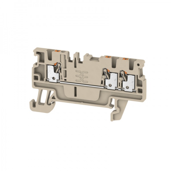 1552740000 WEIDMULLER Проходная клеммная колодка, PUSH IN, 1.5 mm², 500 V, 17.5 A, Количество соединений: 3