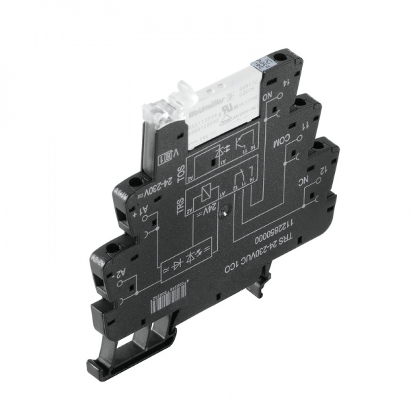 2154970000 WEIDMULLER Релейный модуль, 24…230 V UC ±10 %, Зеленый светодиод, Выпрям. тока, 1 Переключающий контакт (AgSnO) , 250 V AC, 6 A, Винтовое соединение