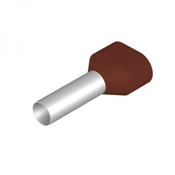 9037720000 WEIDMULLER Кабельный наконечник, Двойной наконечник, 10 mm², Длина зачистки изоляции: 23 mm, коричневый