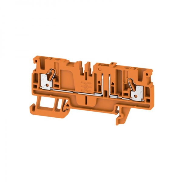 1989820000 WEIDMULLER Клемма для проведения проверок, PUSH IN, 2.5 mm², 500 V, 20 A, поворотный, Поперечное разделение: без, встроенное испытательное гнездо: Да, TS 35, ора