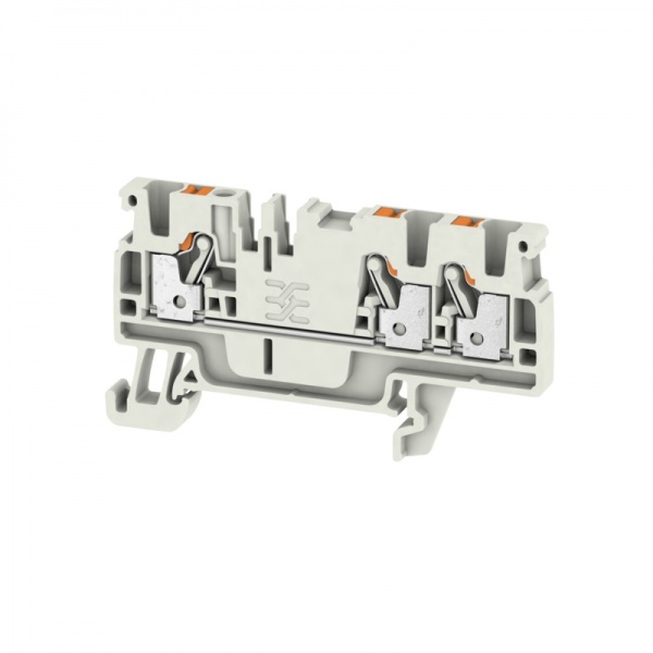 2003120000 WEIDMULLER Проходная клеммная колодка, PUSH IN, 2.5 mm², 800 V, 24 A, Количество соединений: 3