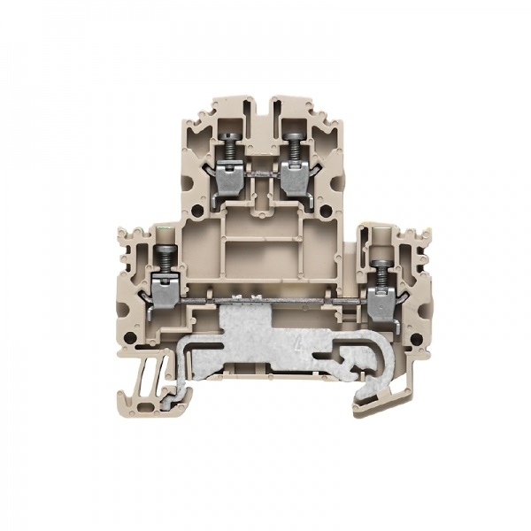 1041650000 WEIDMULLER Многоуровневая модульная клемма, Винтовое соединение, 2.5 mm², 800 V, 24 A, Количество уровней: 2, Темно-бежевый