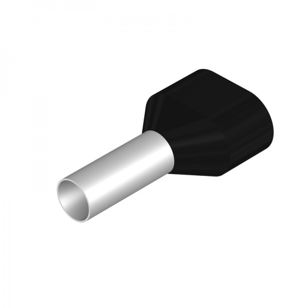 9037320000 WEIDMULLER Кабельный наконечник, Двойной наконечник, 6 mm², Длина зачистки изоляции: 20 mm, черный