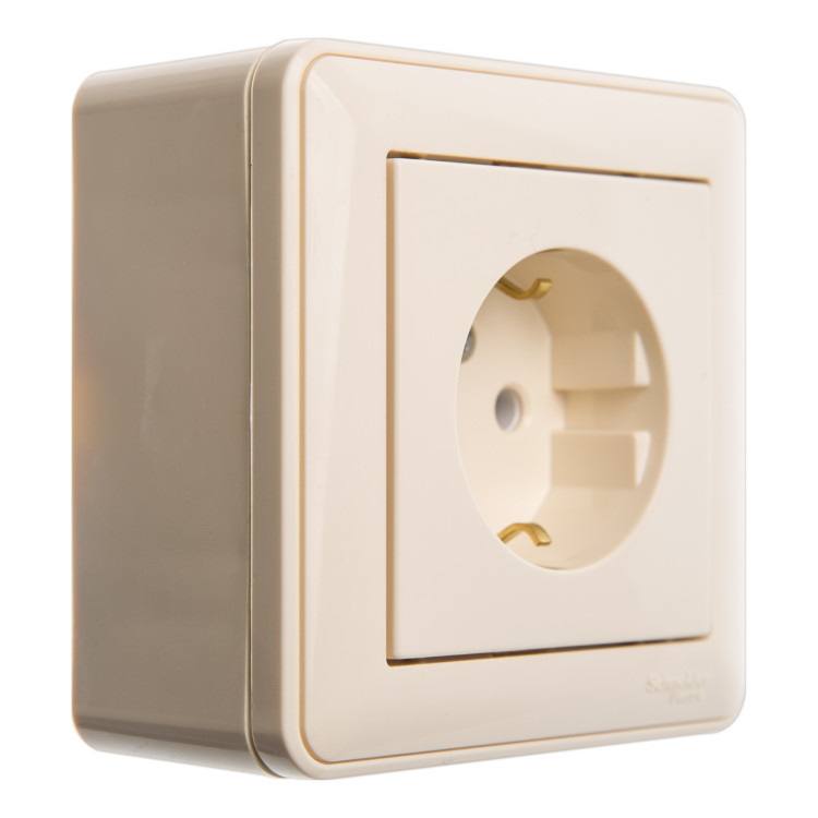 KP-152-28 Schneider Electric W59 КОРОБКА подъемная для наружного монтажа с рамкой 1-местная, СЛОНОВАЯ КОСТЬ