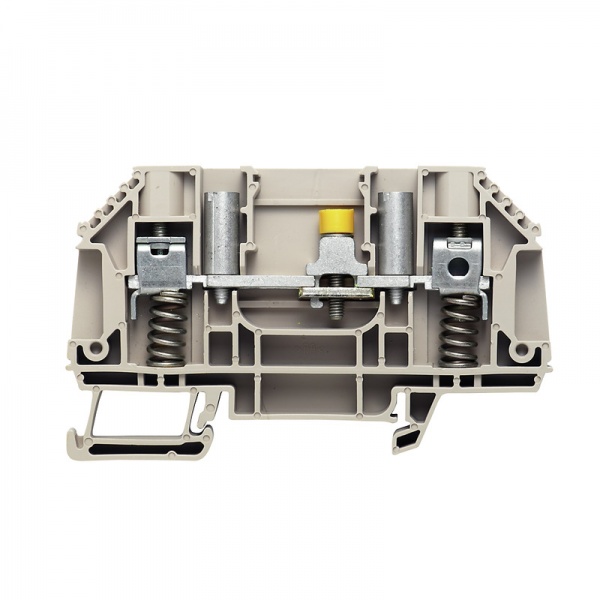 1161690000 WEIDMULLER Клемма для проведения проверок, Винтовое соединение, 6 mm², 630 V, 41 A, скользящий, Поперечное разделение: без, TS 35, Темно-бежевый