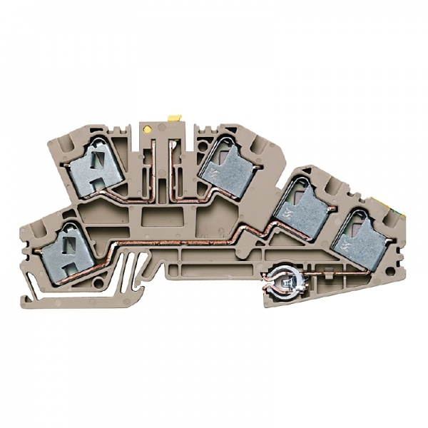 1899200000 WEIDMULLER Клемма для проведения проверок, PUSH IN, 4 mm², 400 V, 20 A, поворотный, Поперечное разделение: без, TS 35, Темно-бежевый