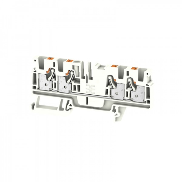 2051610000 WEIDMULLER Проходная клеммная колодка, PUSH IN, 4 mm², 800 V, 32 A, Количество соединений: 4