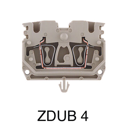 1712970000 WEIDMULLER Проходная клеммная колодка, Пружинное соединение, 2.5 mm², 800 V, 24 A, Количество соединений: 4