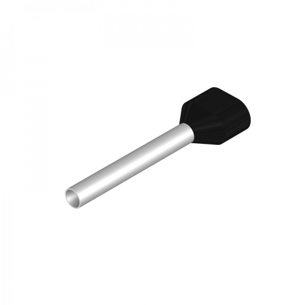 9037490000 WEIDMULLER Кабельный наконечник, Двойной наконечник, 1.5 mm², Длина зачистки изоляции: 21 mm, черный