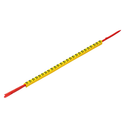 0560001678 WEIDMULLER Сердечник для монтажа маркировки, 1.3 - 3 mm, 3.4 mm, Напечатанные символы: Буквы, прописные, T, желтый