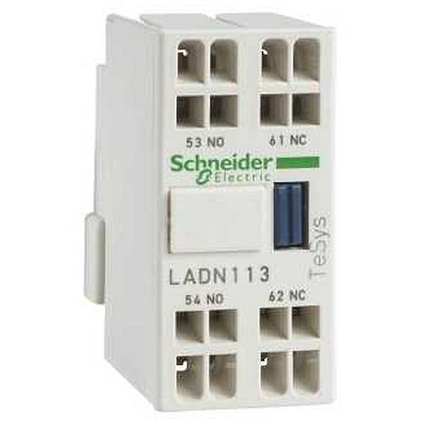LADN203 Schneider Electric ДОП. КОНТ. БЛОК 2НО ФРОНТАЛЬНЫЙ МОНТАЖ КРЕПЛЕНИЕ С ПОМОЩЬЮ ПРУЖИННОГО ЗАЖИМА